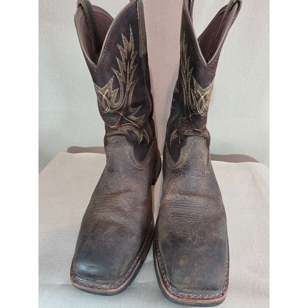 Ariat Work Western Boots Mens 12EE Brown Leather Composite Toe Waterproof